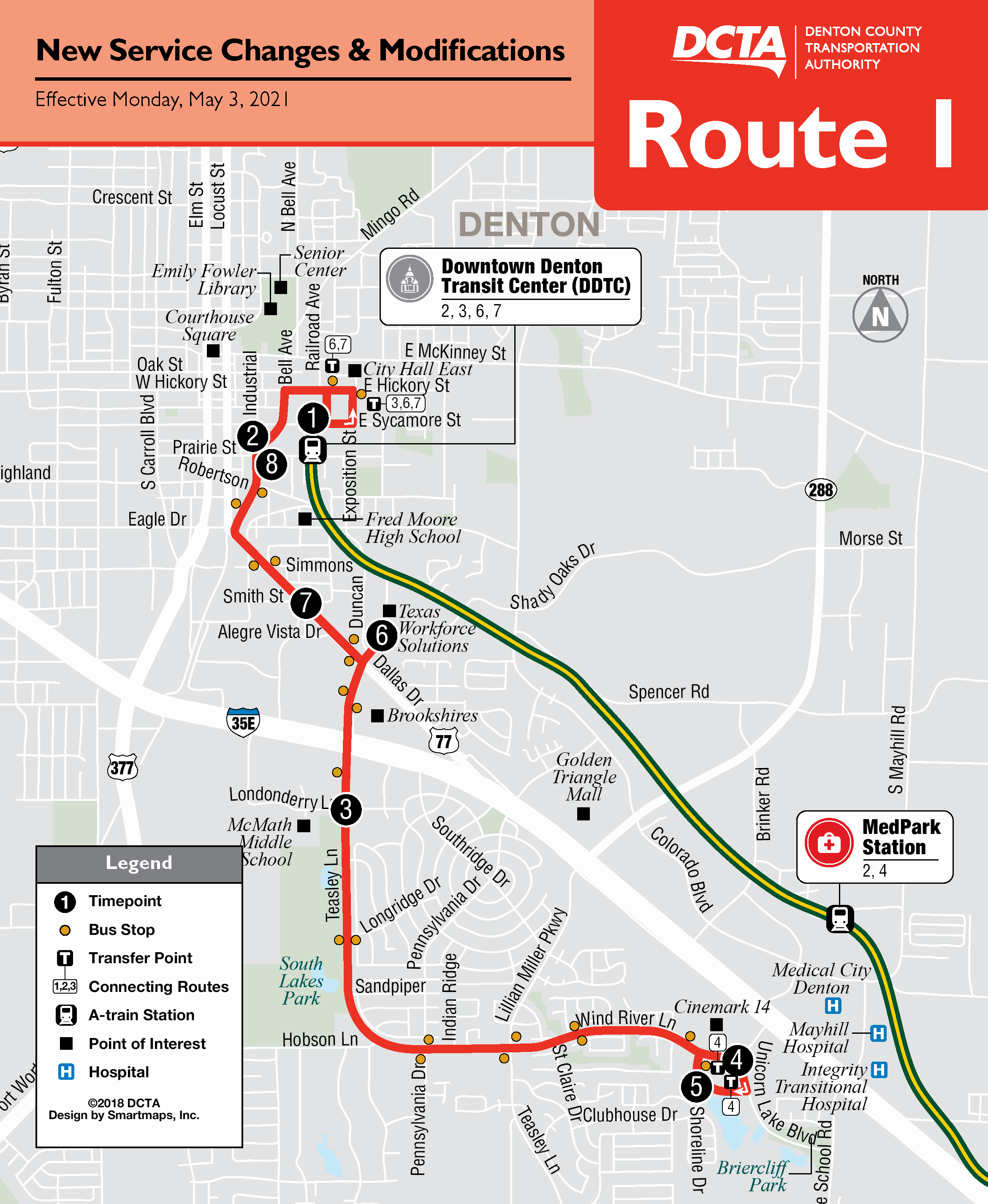 Denton Route 1 Map