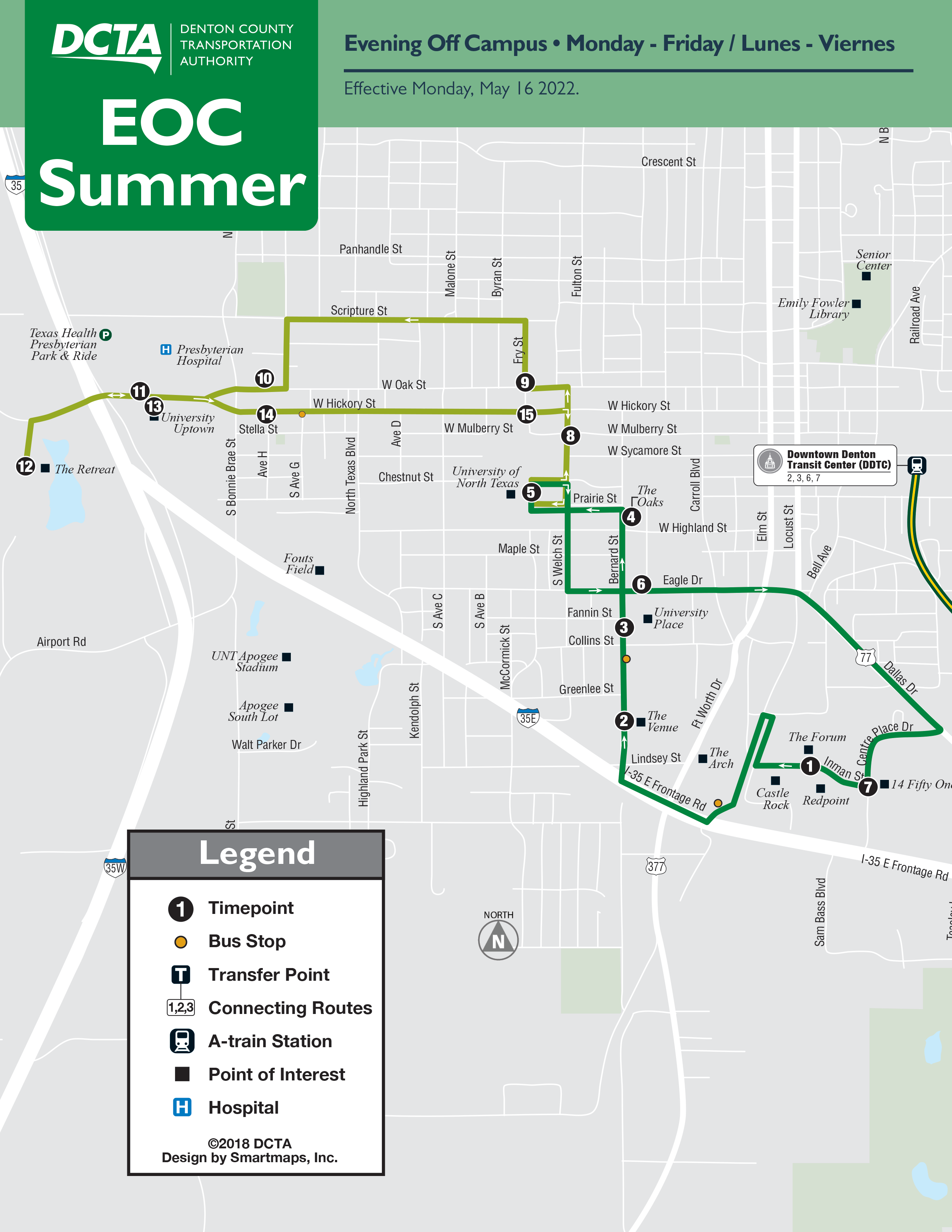 Evening Off Campus Summer Route