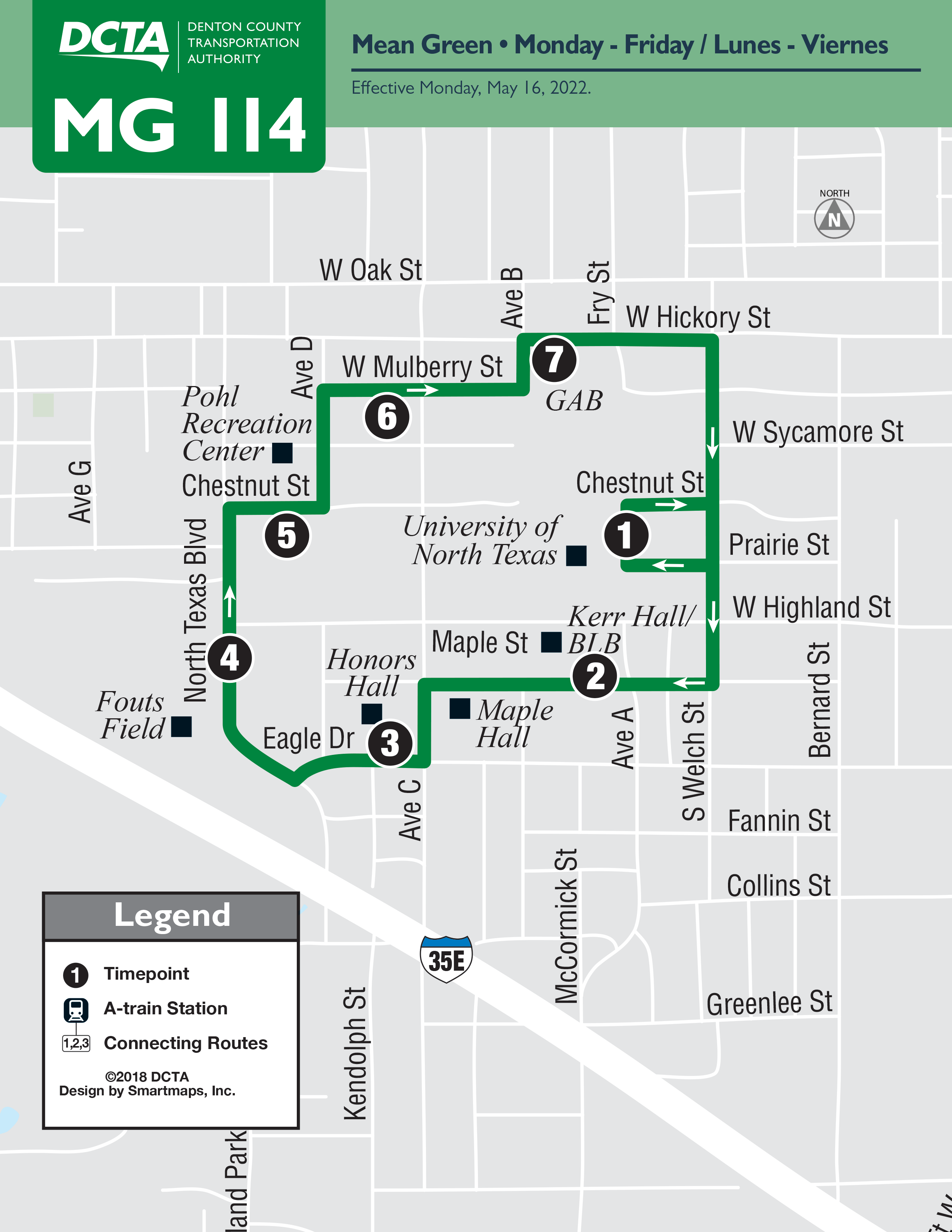 Mean Green Route 114 Map