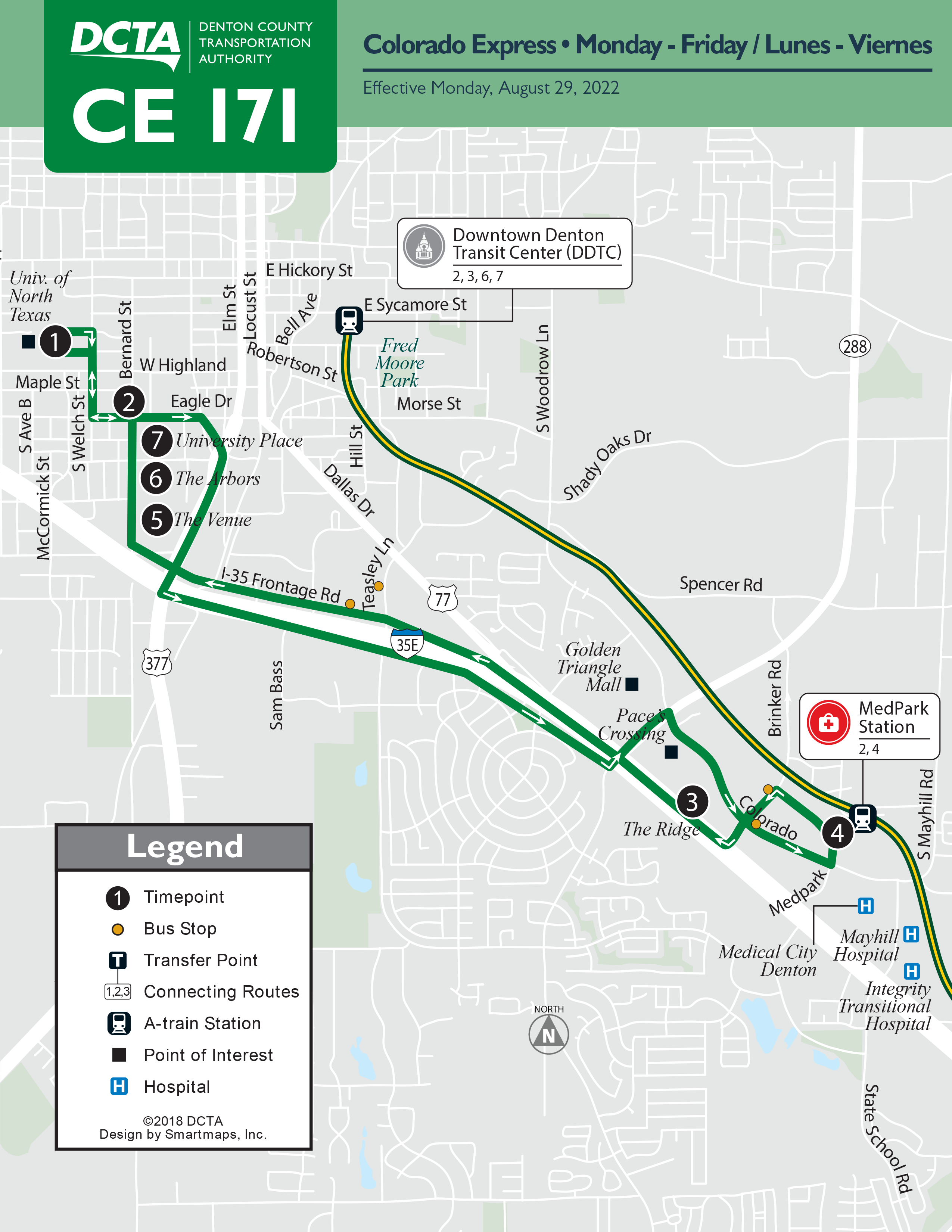 Colorado Express Route 174 Map