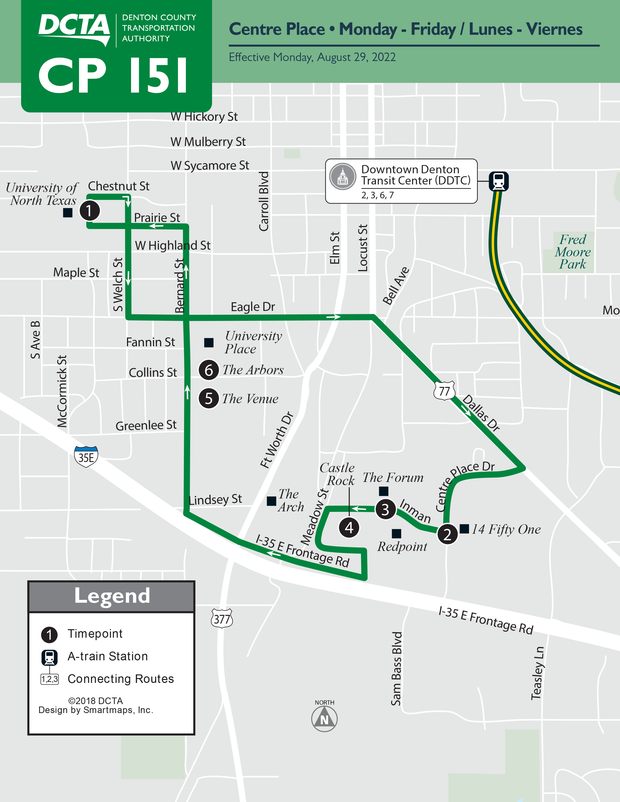Centre Place Route 151 Map