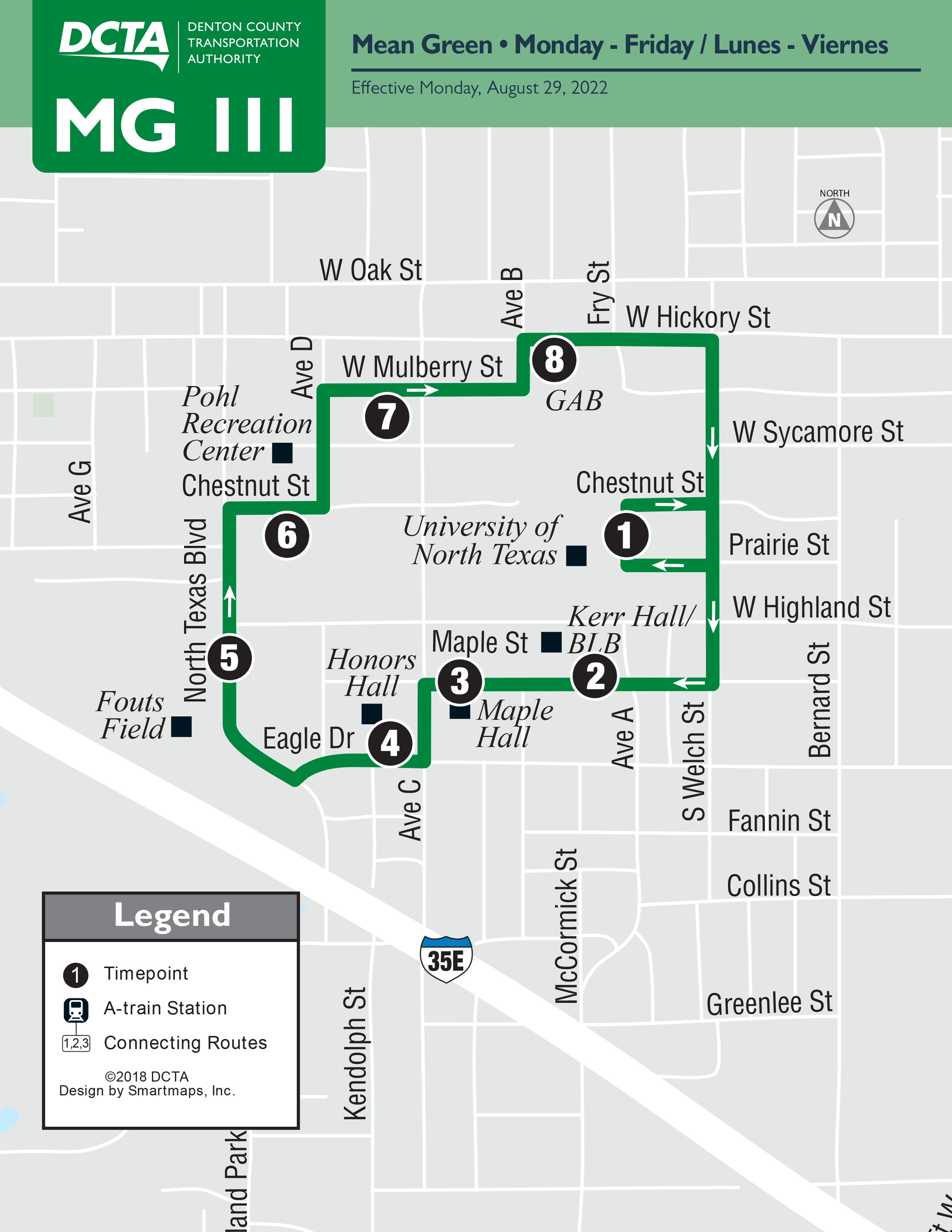 Mean Green Route 111 Map