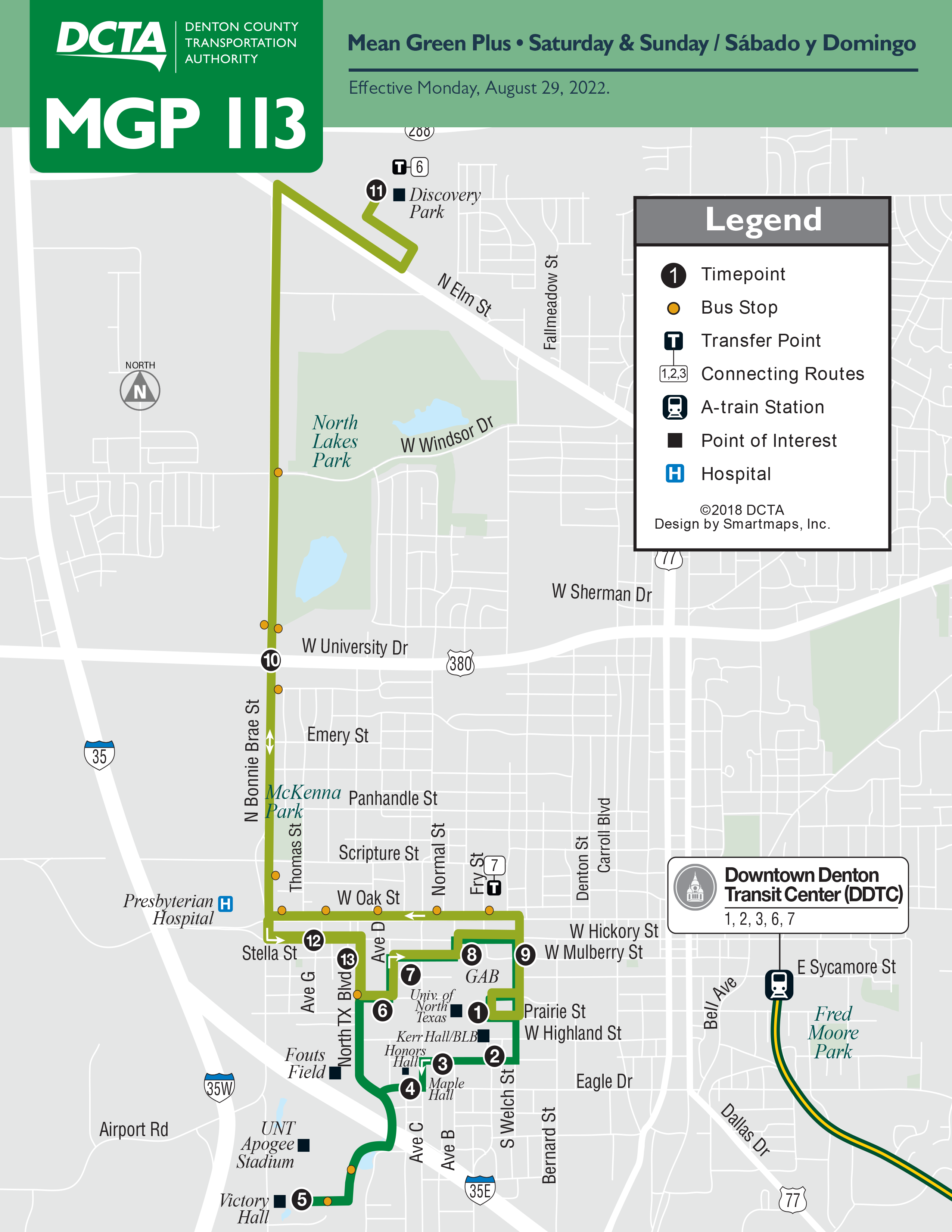 Mean Green Plus Route 113 Map