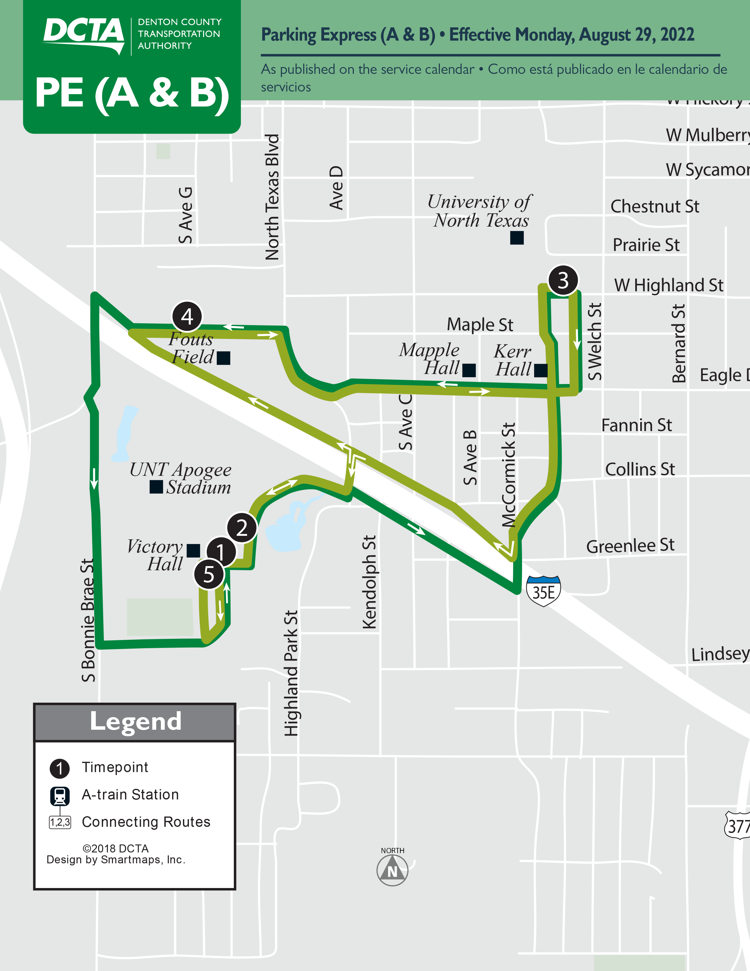 Parking Express A & B Map