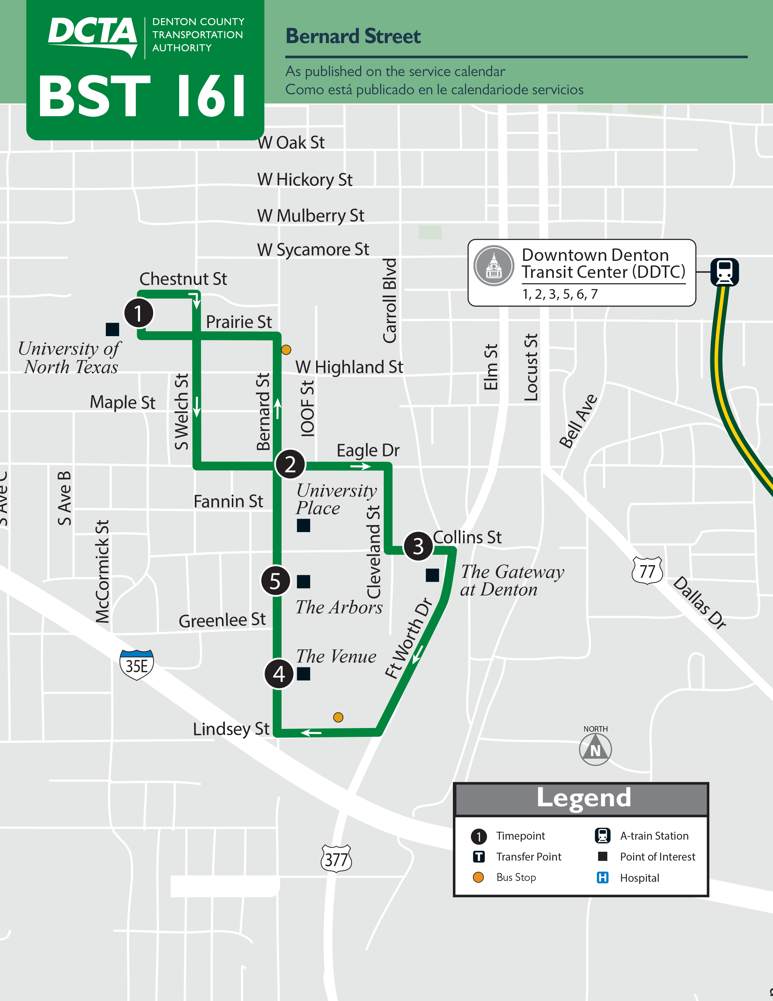 Bernard Street Route 161 Map