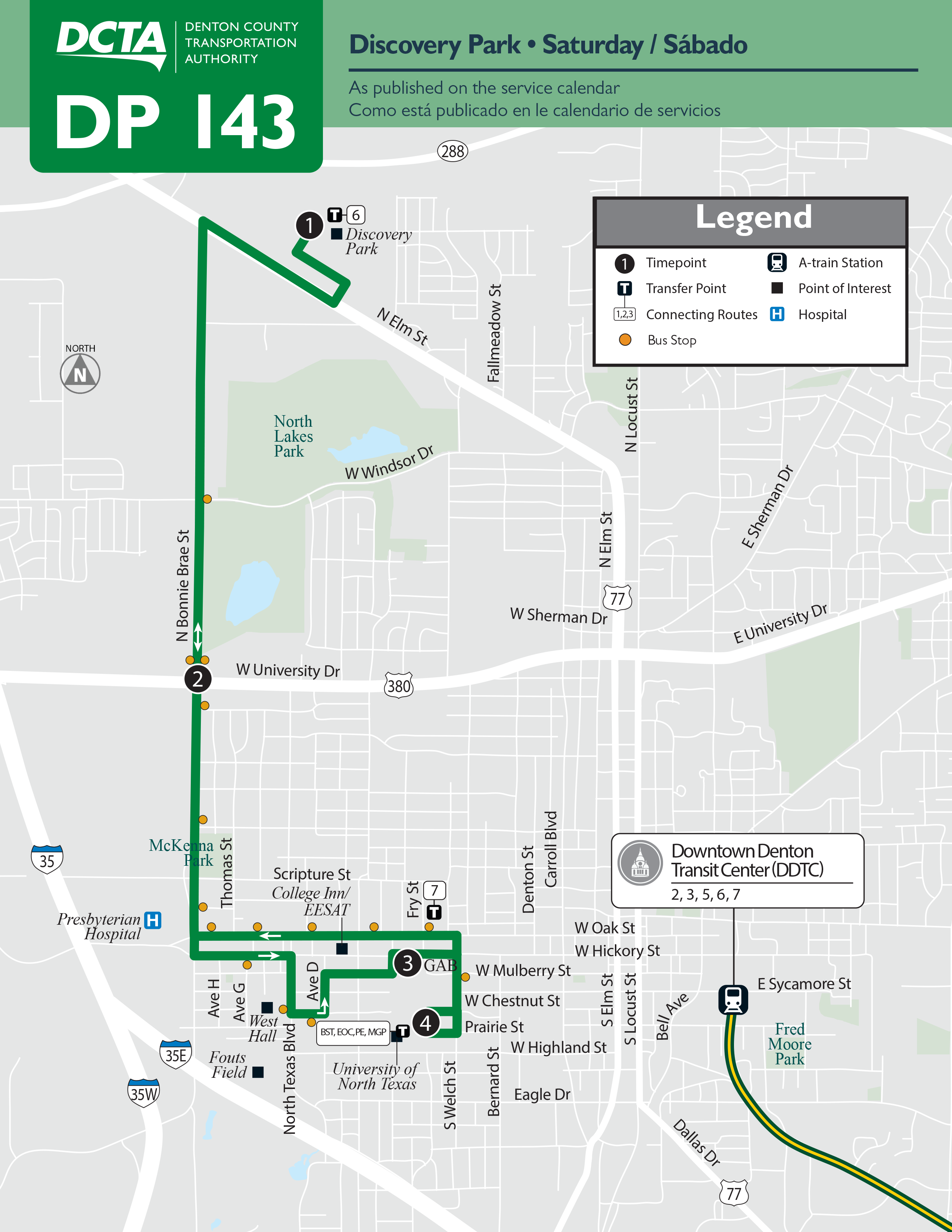 Discovery Park Route 141 Saturday Map