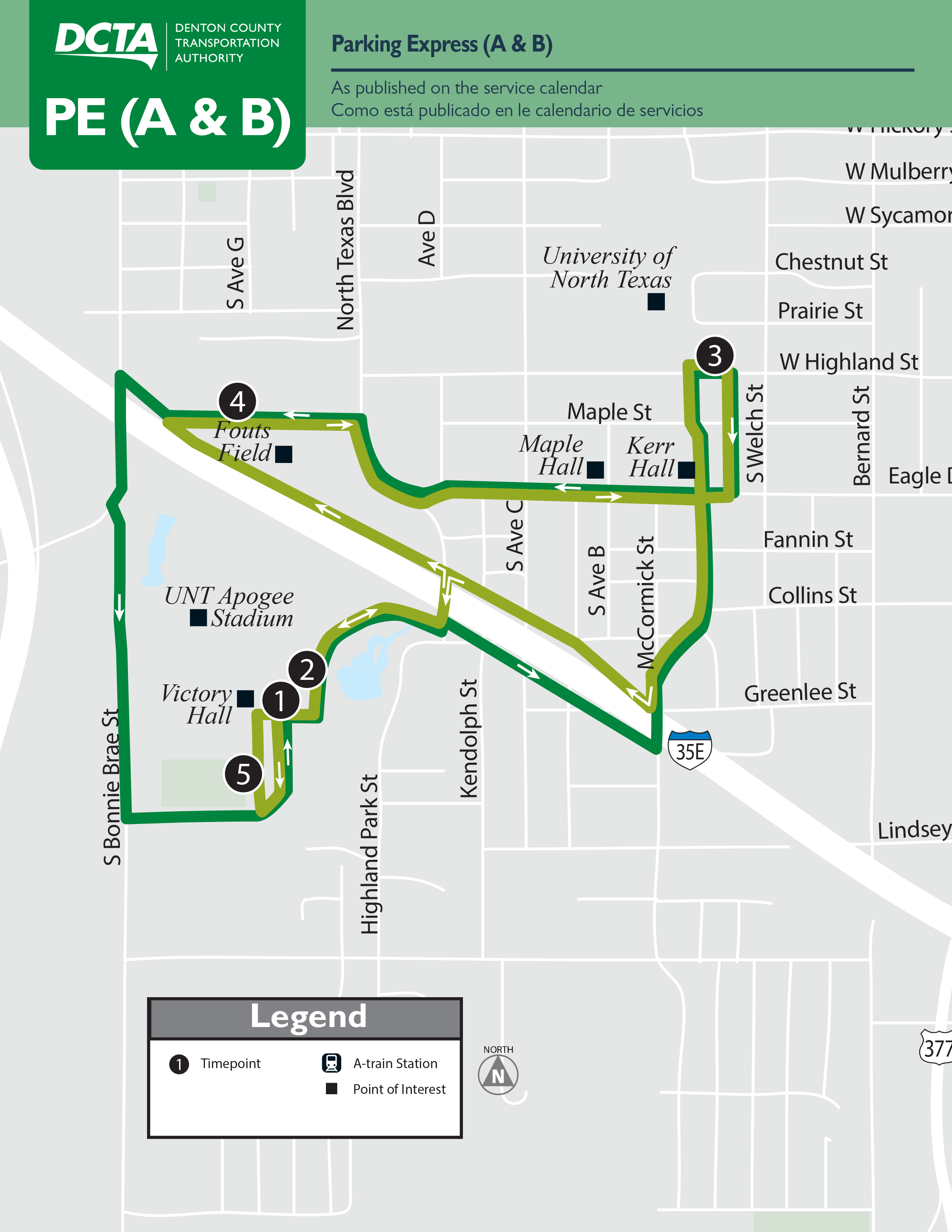 Parking Express A & B Map