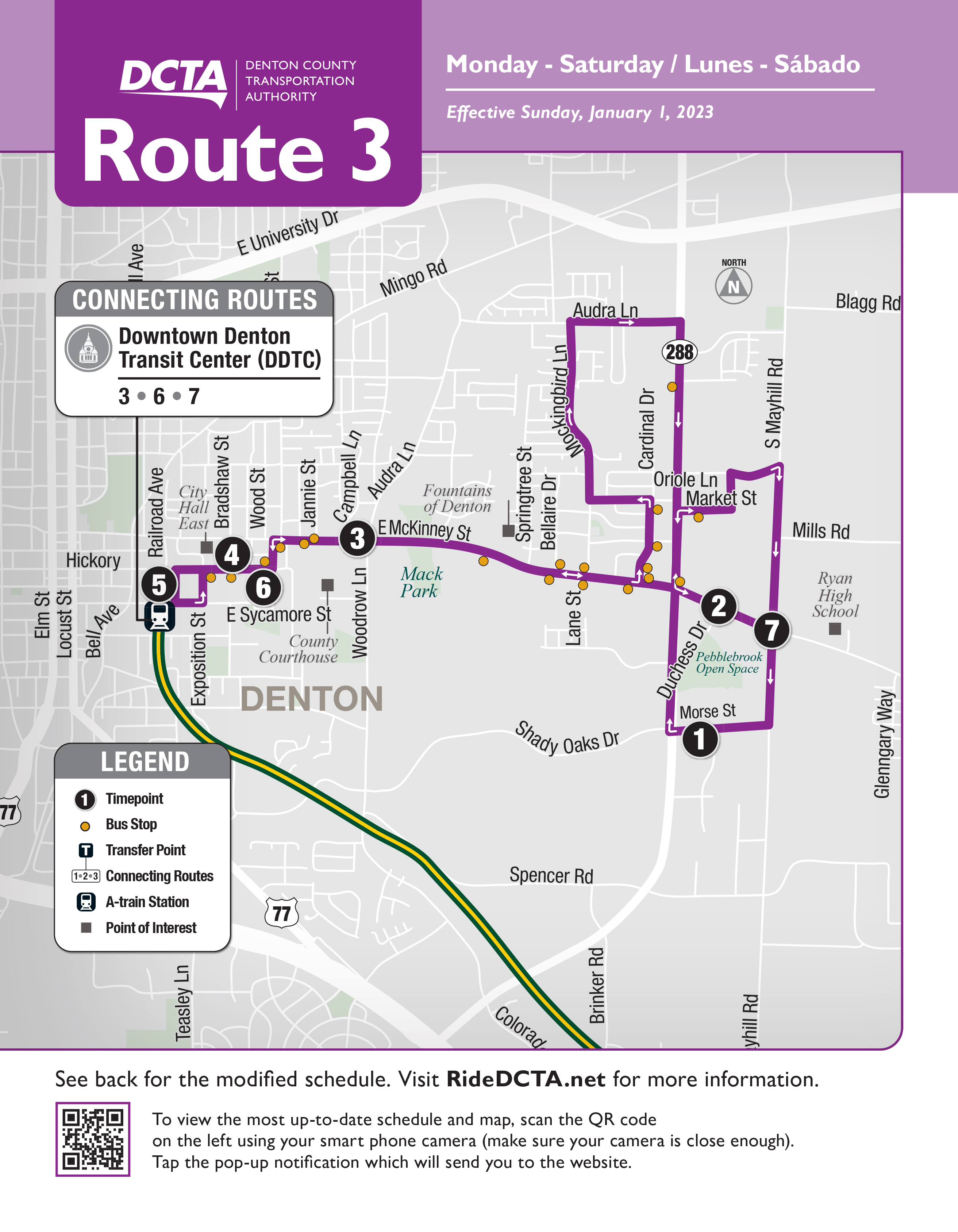 Route 3 updated 1-18-23 MAP