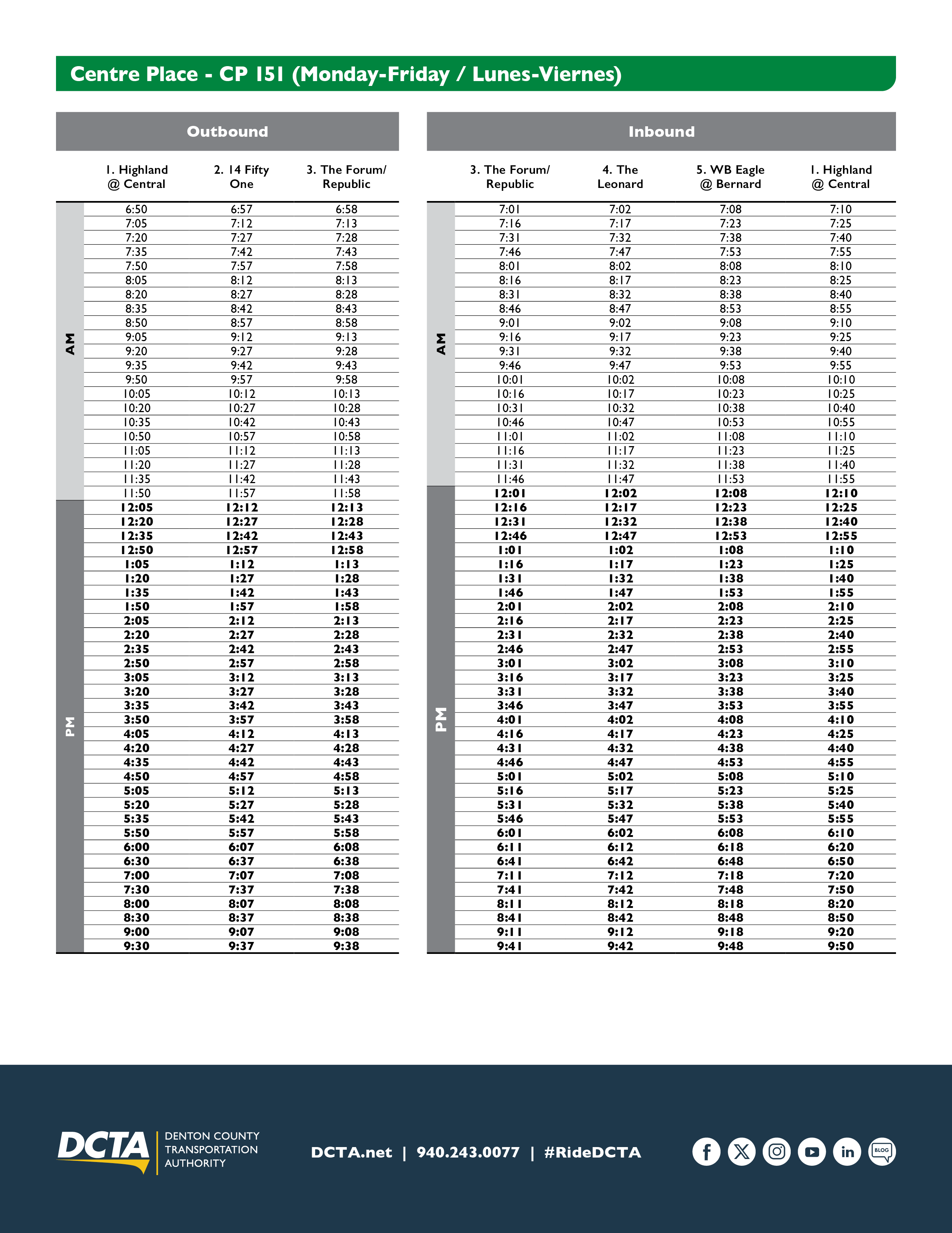 CP-151-Schedule