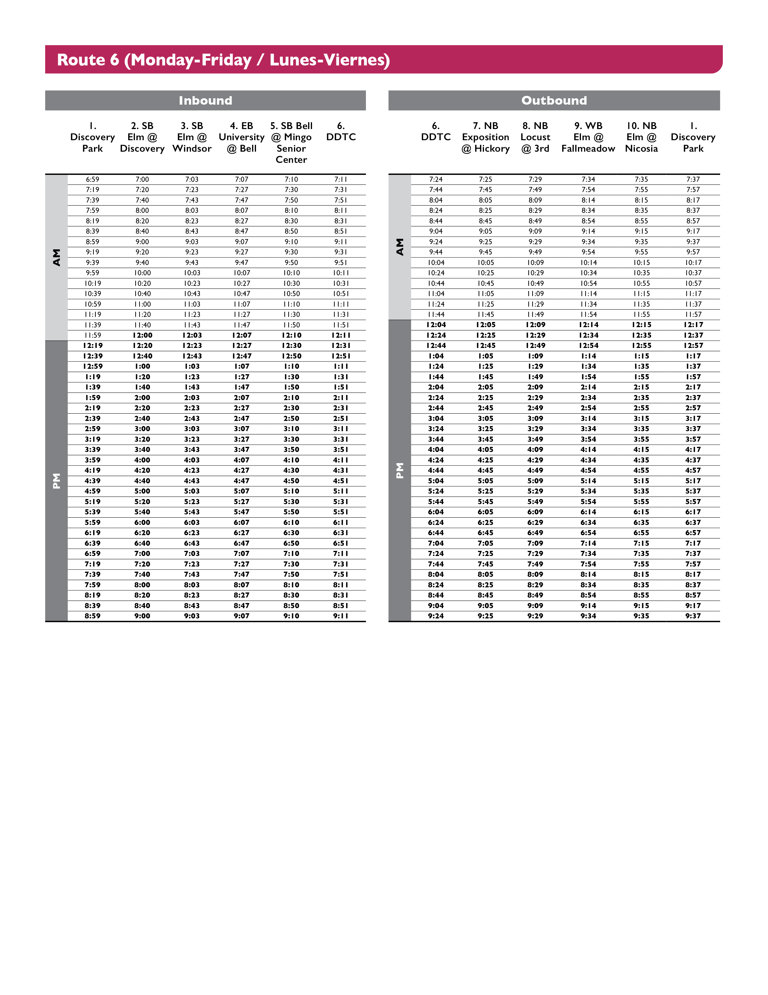 Route-6-Weekday-Schedule