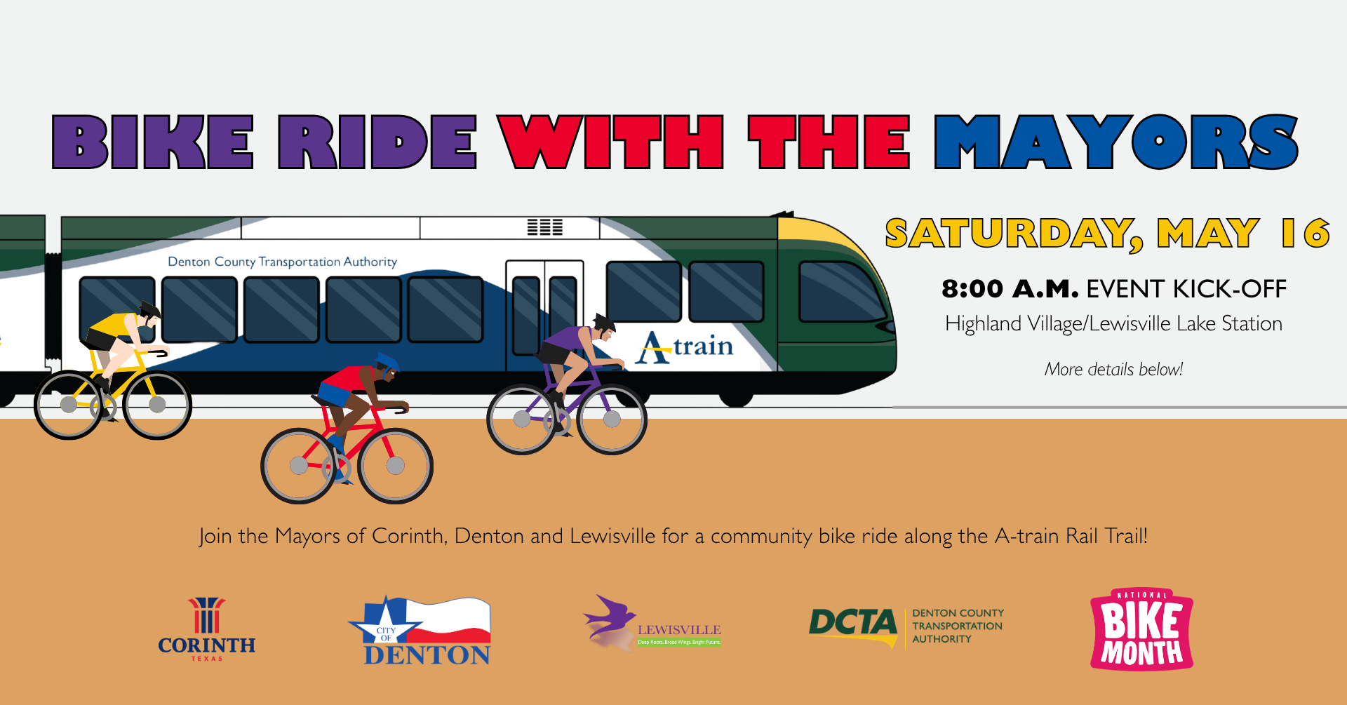 Bike Ride with the Mayors 2026 event graphic