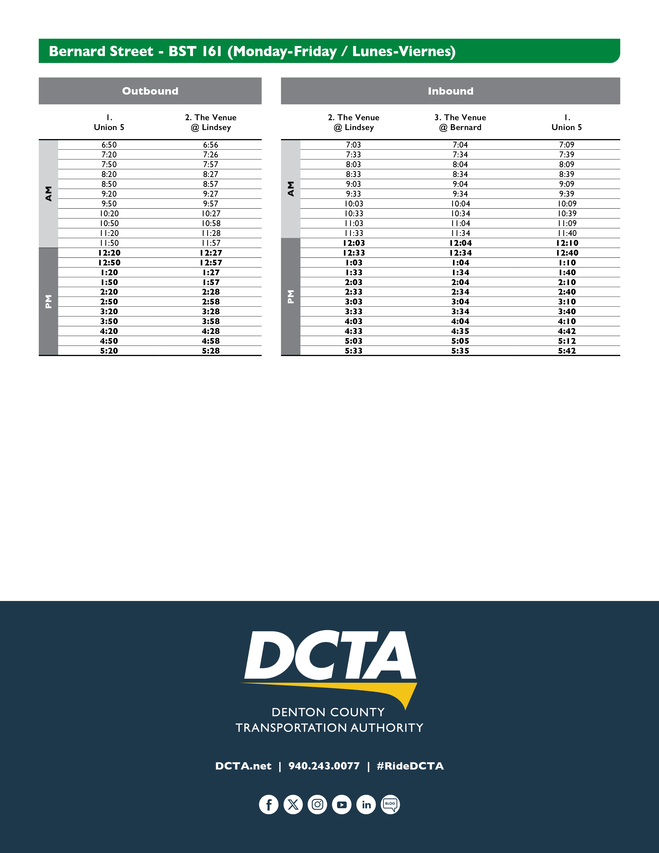 BST-161-Schedule