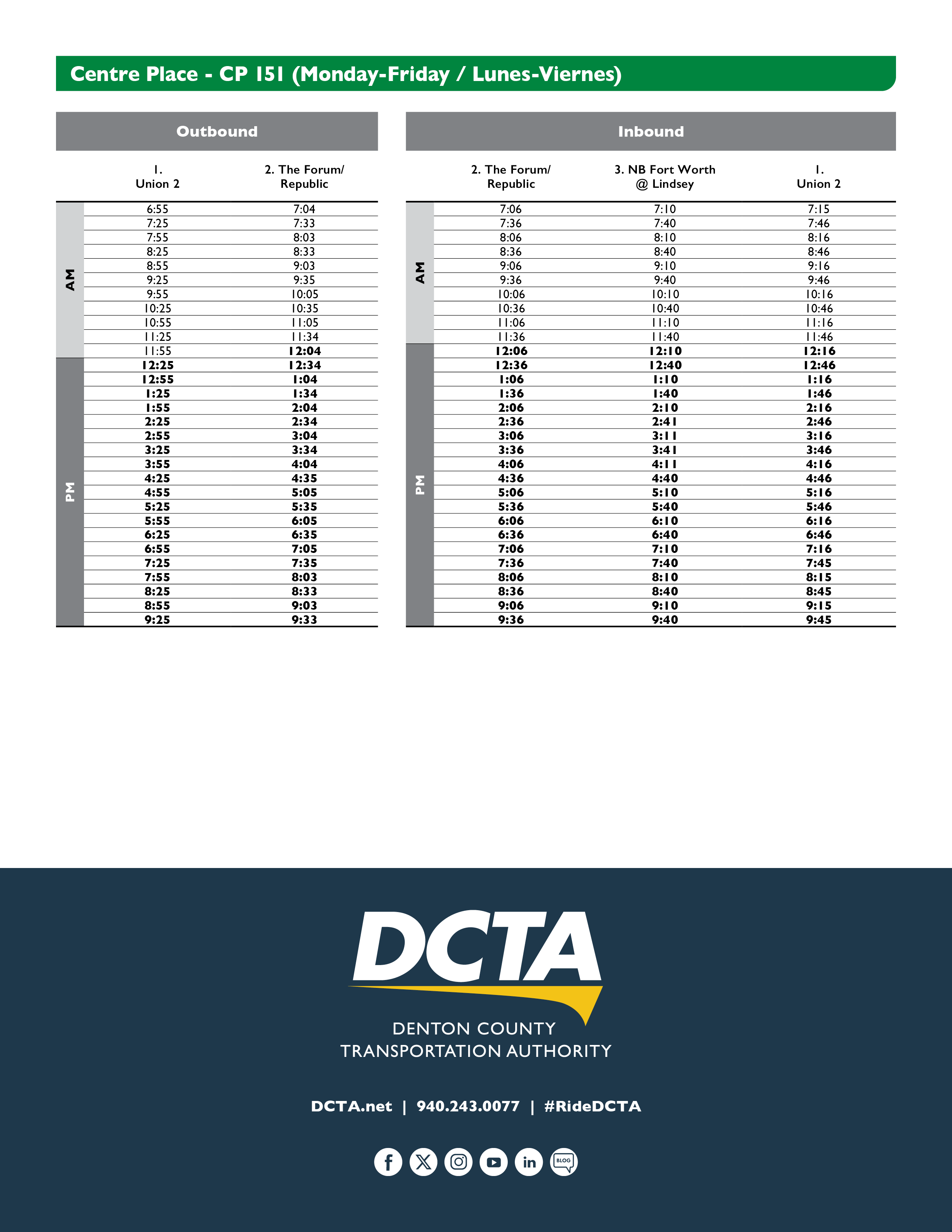 CP-151-Schedule
