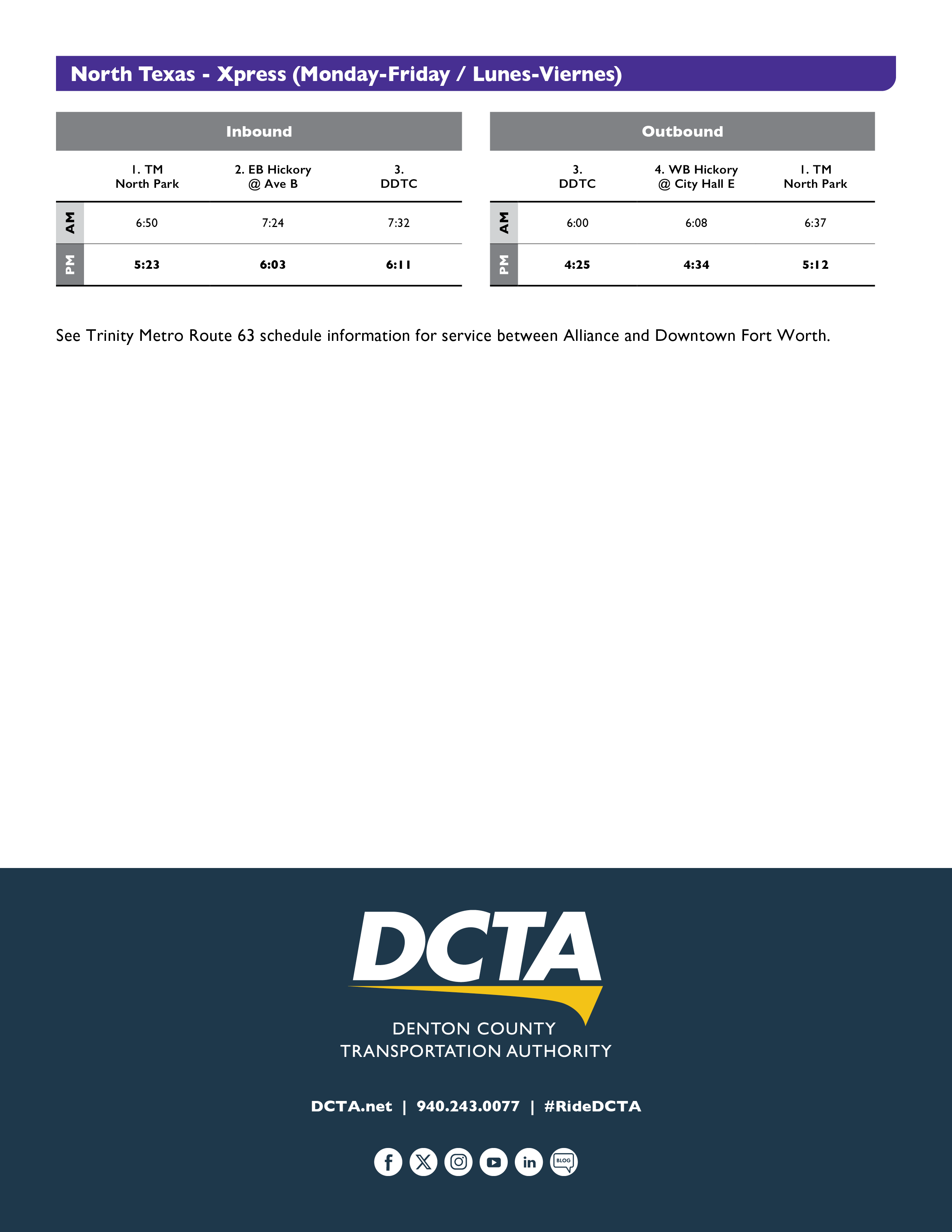 NT-Xpress-Schedule