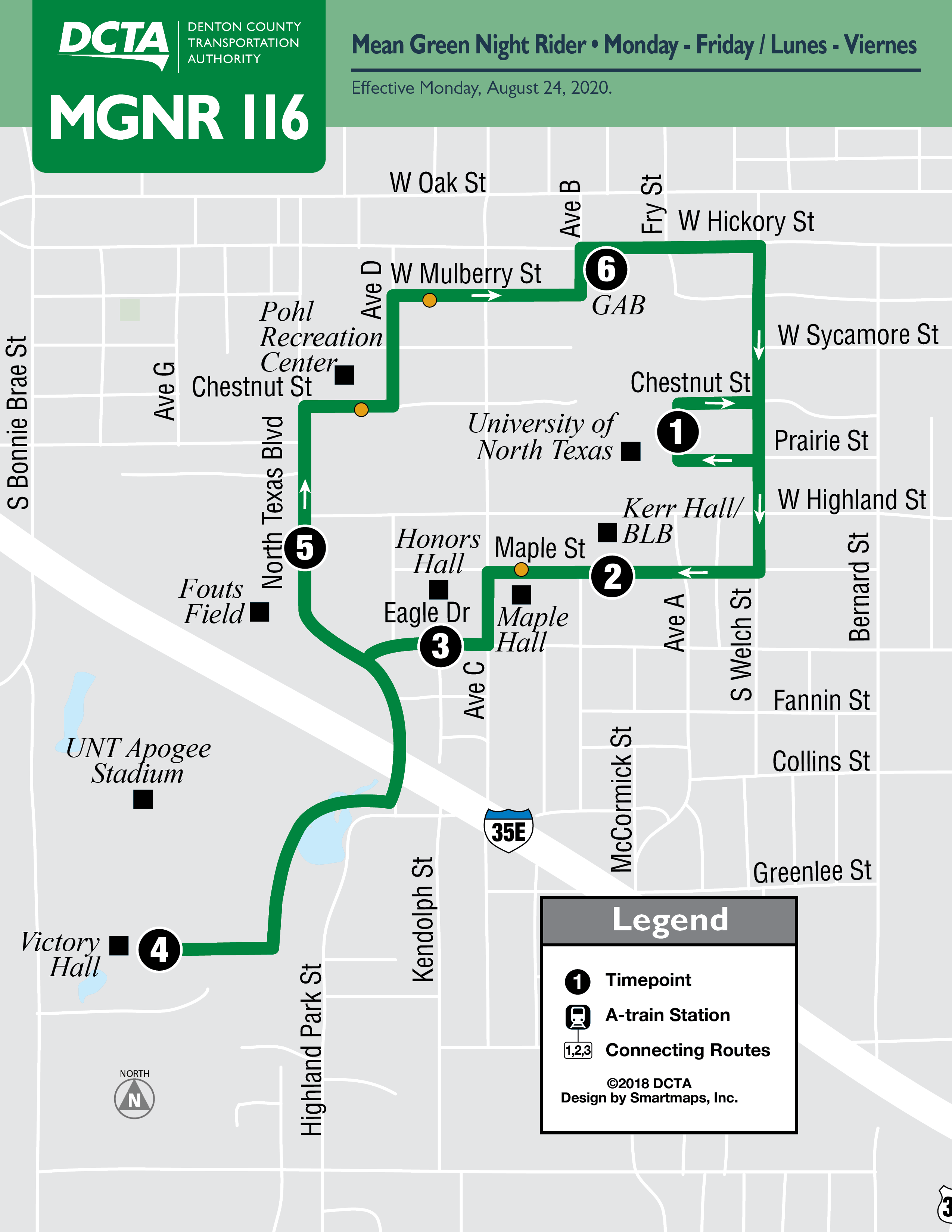 Mean Green Night Rider Map