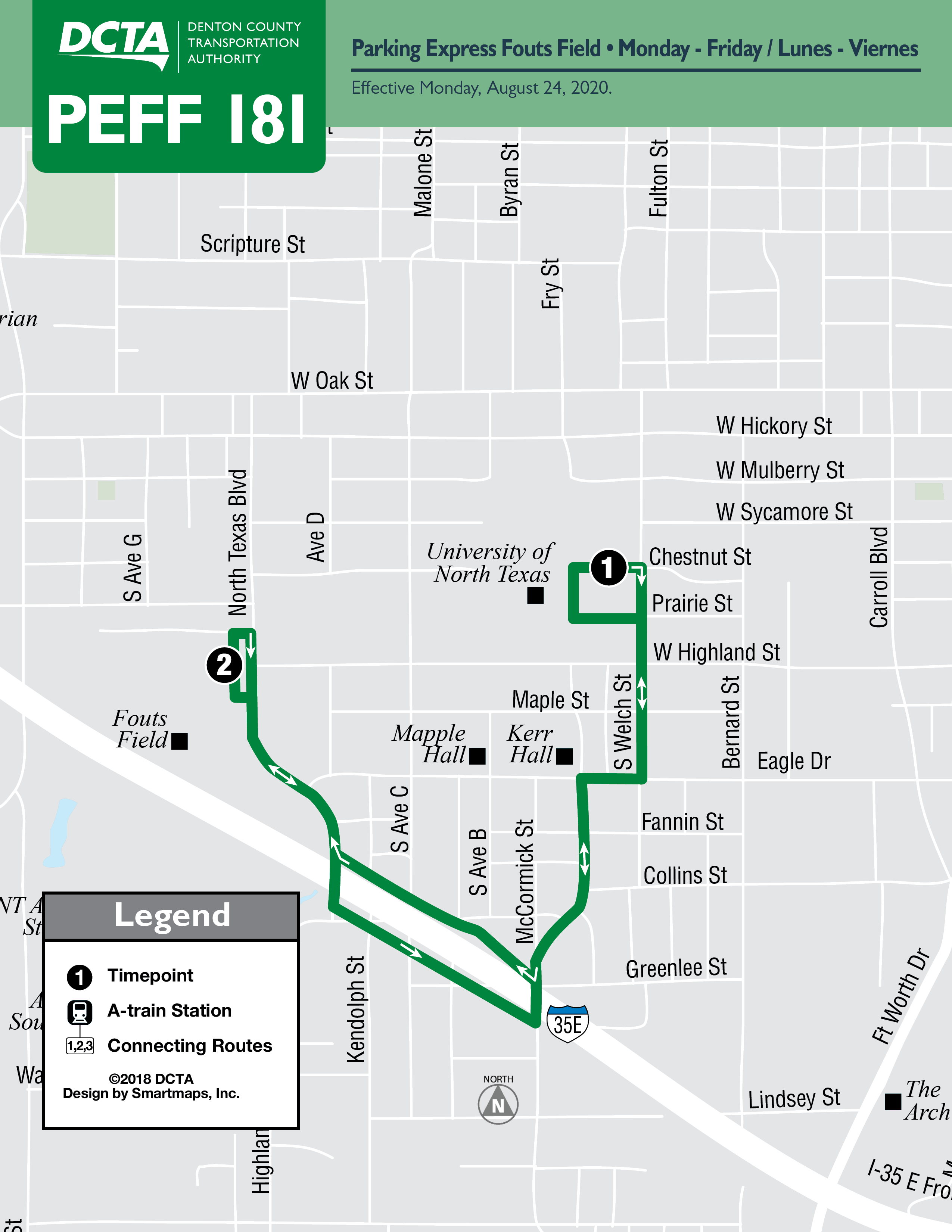 Parking Express Fouts Field Map