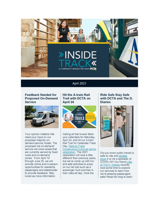 Thumbnail of Inside Track April Edition