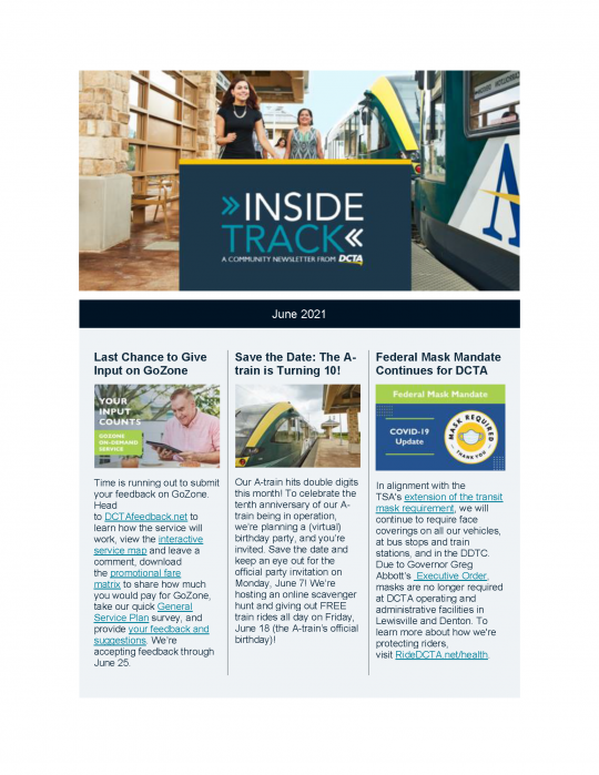 Thumbnail of Inside Track June Edition