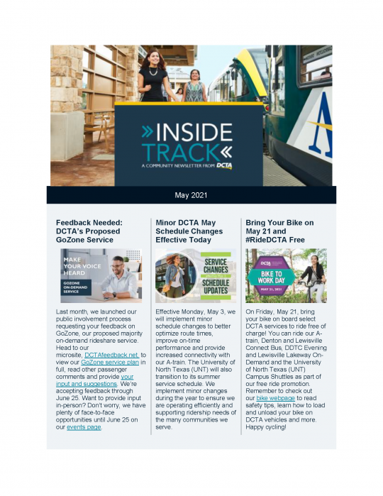 Thumbnail of Inside Track May Edition