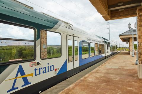 A-train sitting at Hebron Station