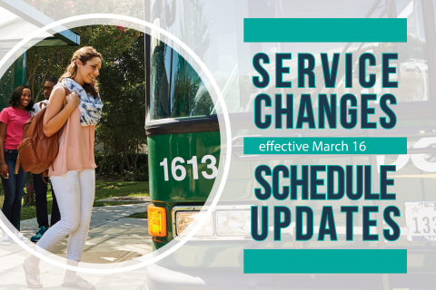 Service Changes March 2020 Graphic