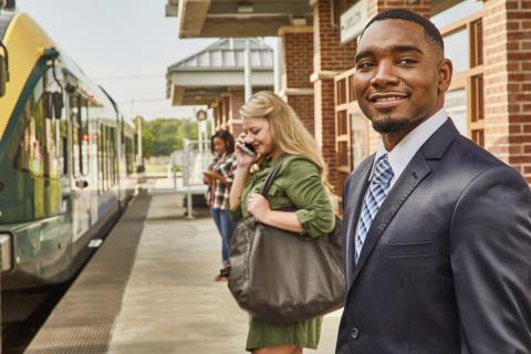 Passengers waiting for train