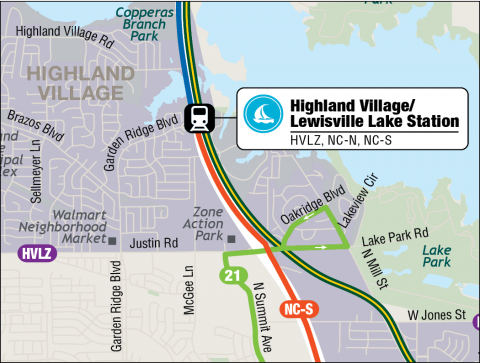Highland Village/Lewisville Lake Station Map