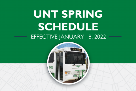 UNT Spring Schedule Graphic