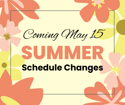 Summer 2022 Service Changes graphic