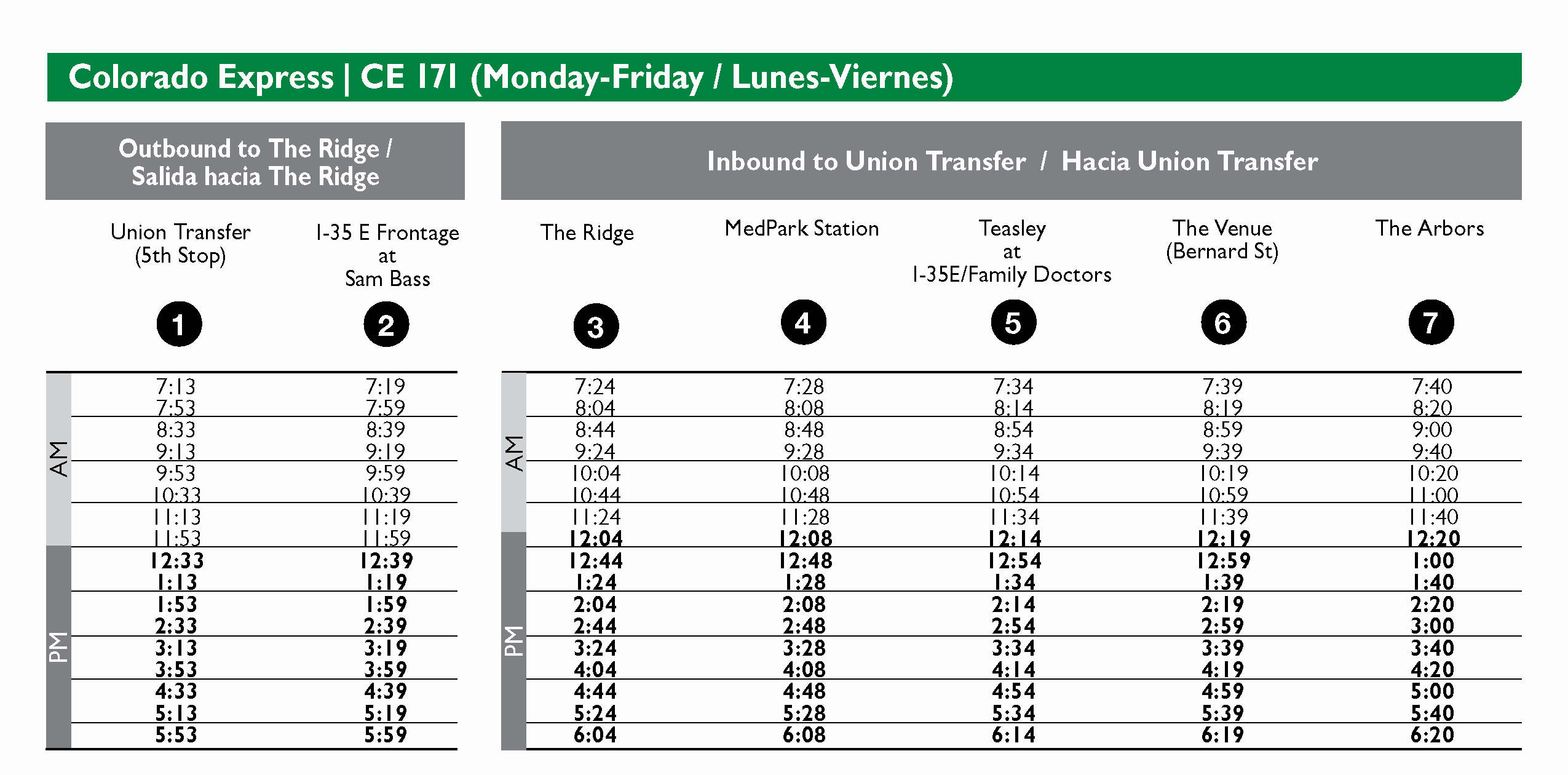 UNT CE - Schedule