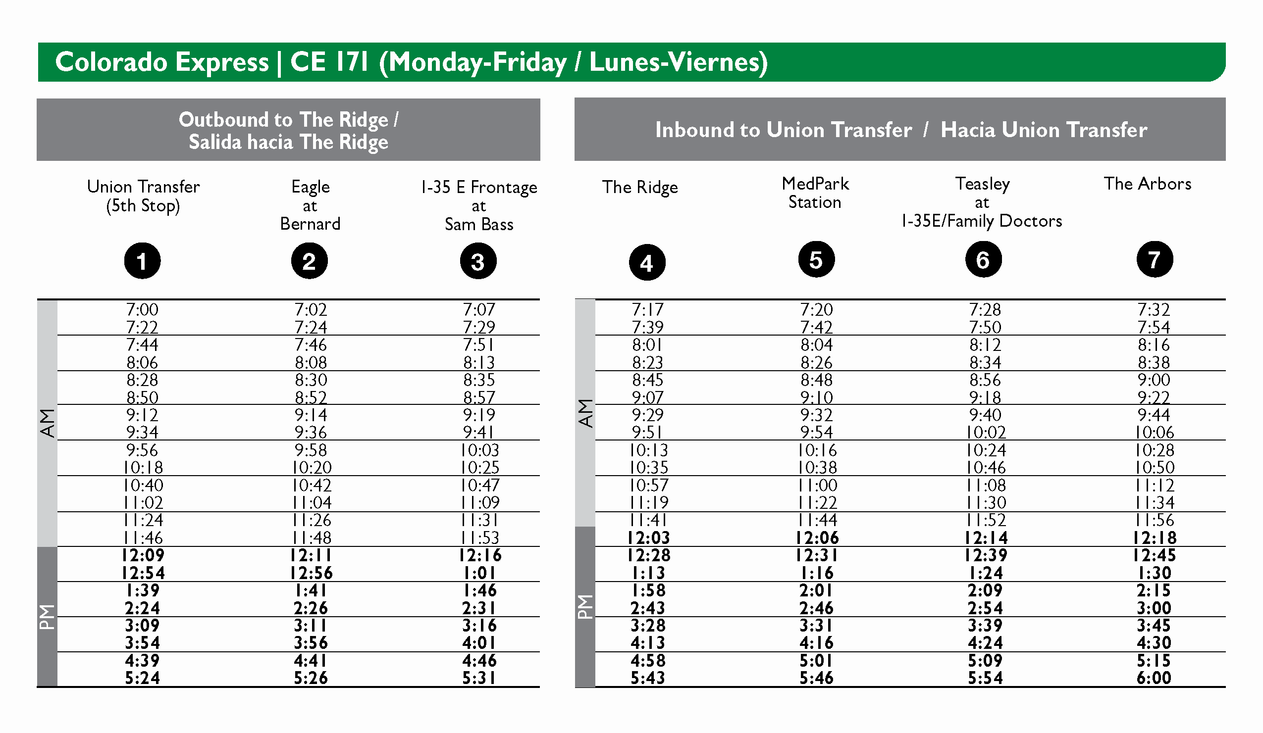UNT CE - Schedule