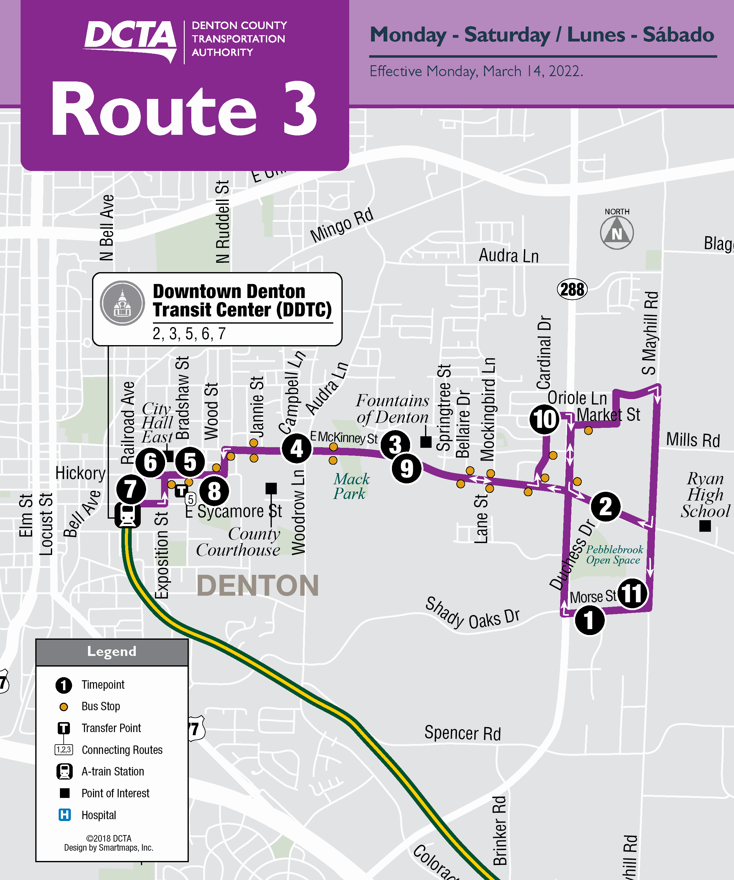 Denton Route 3-3.14.2022 - Map