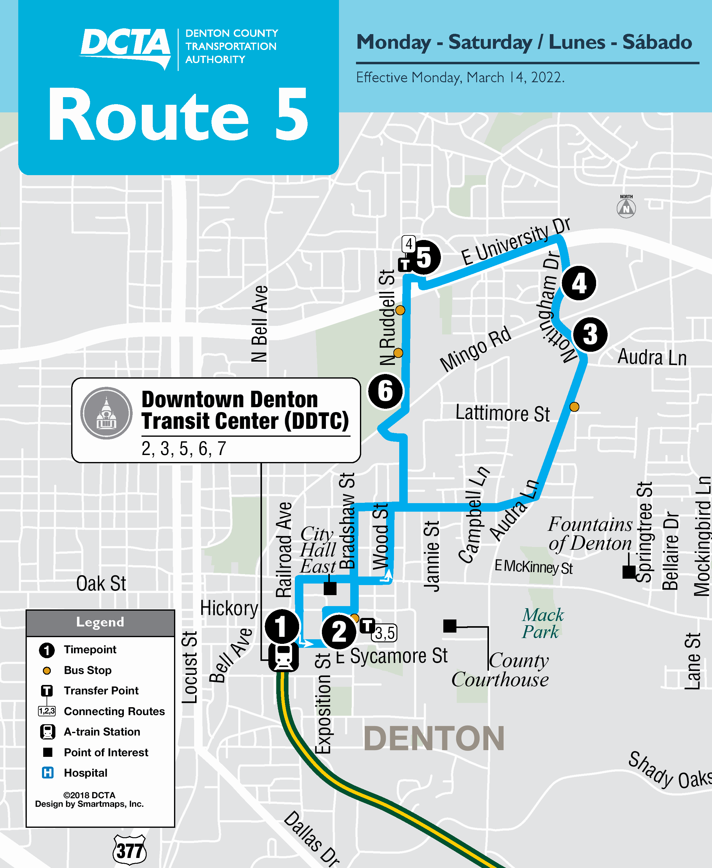 Denton Route 5-3.14.2022 - Map