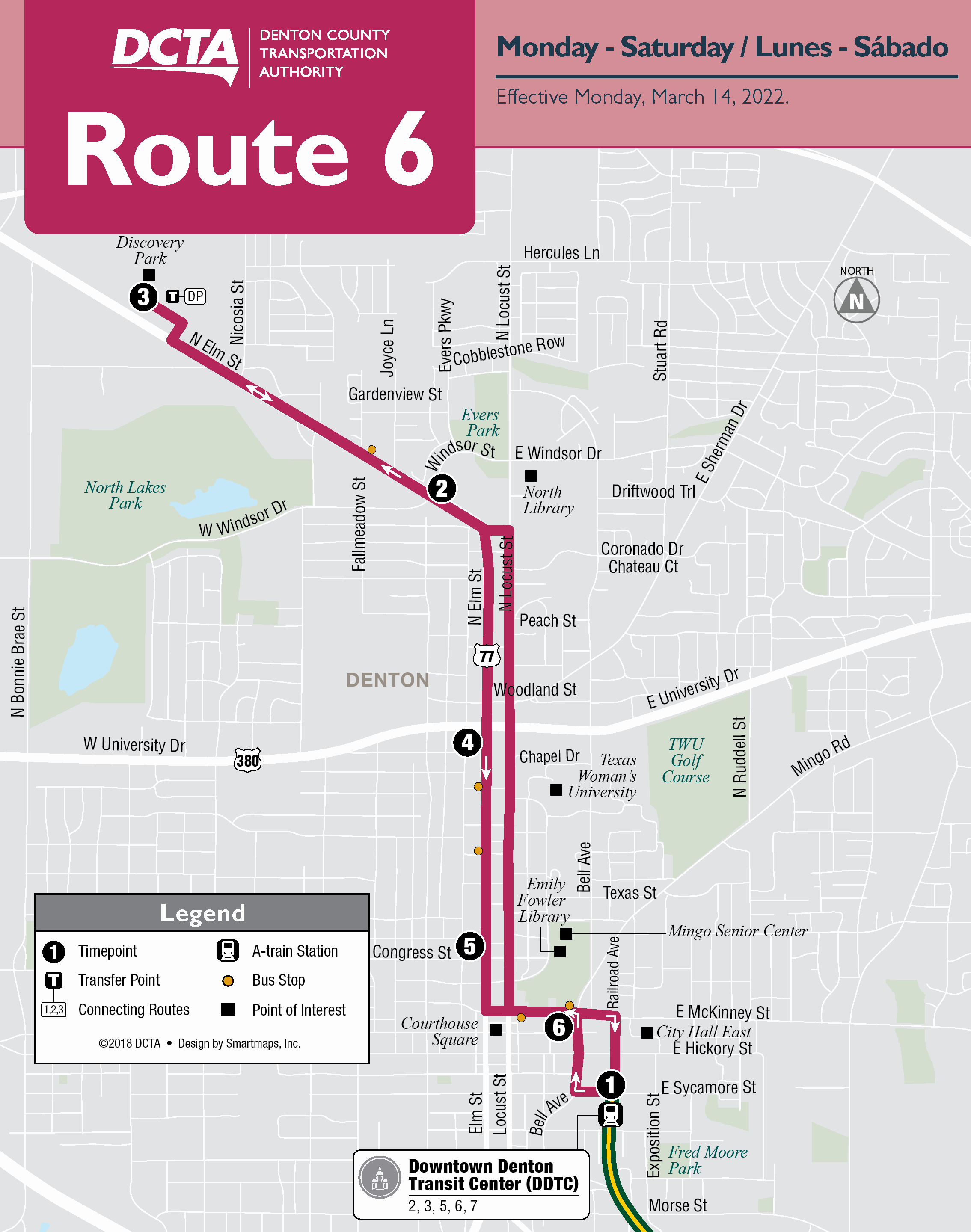 Denton Route 6-3.14.2022 - Map