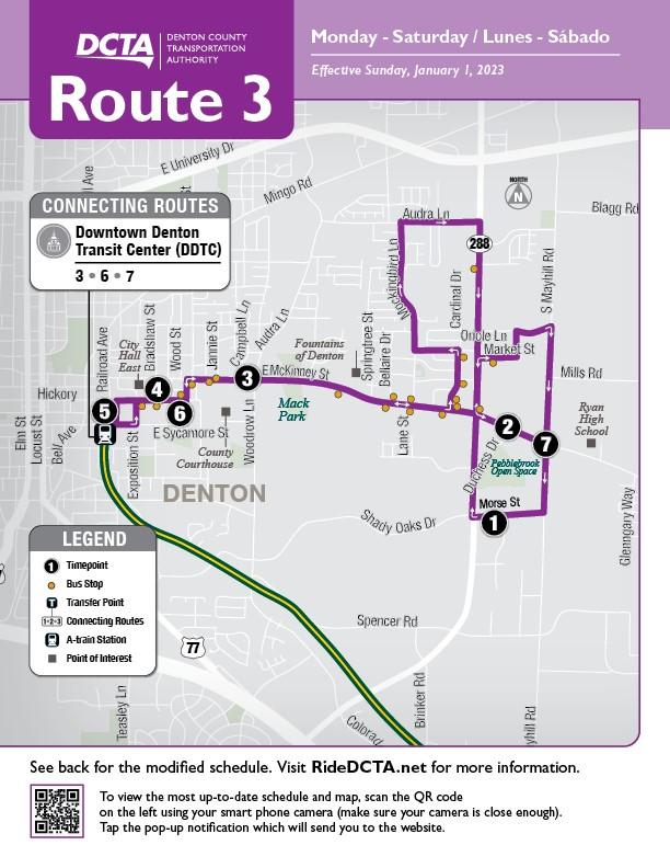 Denton Route 3 Map - 120922