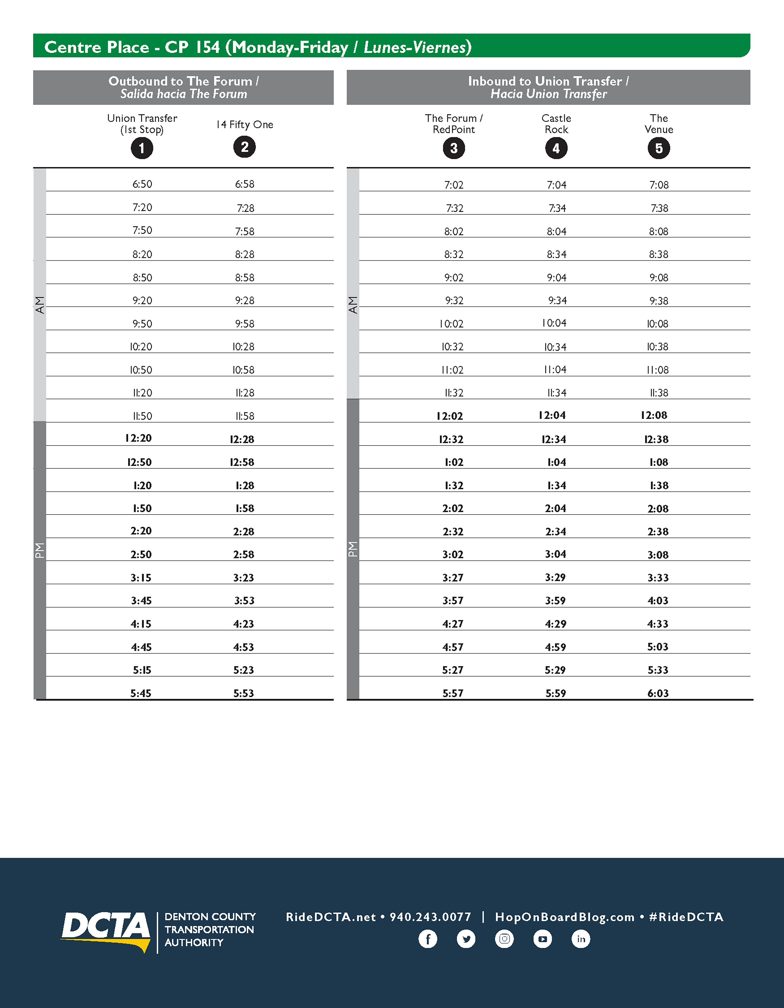 2305-UNT_CP154schedule