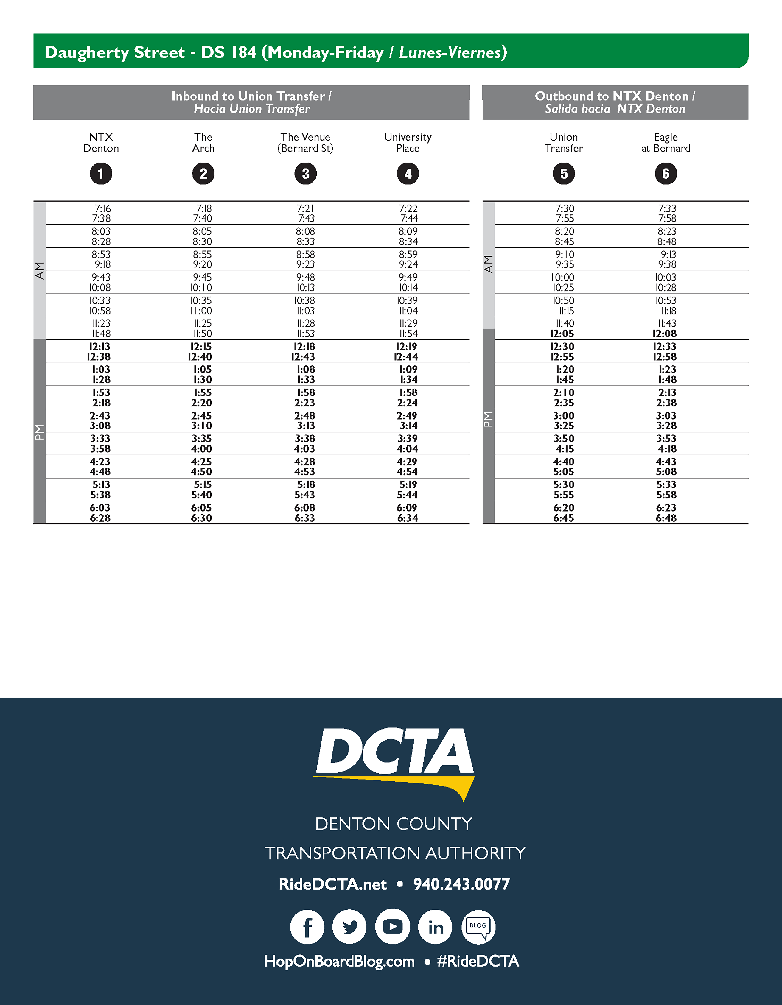 2305-UNT_DS184Schedule